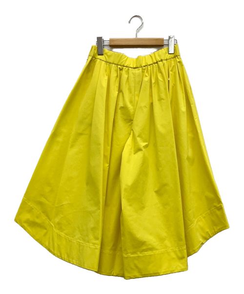 MUVEIL（ミュベール）MUVEIL (ミュベール) タイプライタータックボリュームパンツ イエロー サイズ:38 未使用品の古着・服飾アイテム