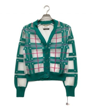 【新品未使用】MUVEIL グリーン ニットカーディガン 1037383616688045_01_7098.jpeg
