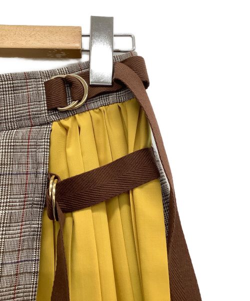 MUVEIL（ミュベール）MUVEIL (ミュベール) チェックスカート ブラウン サイズ:36 未使用品の古着・服飾アイテム