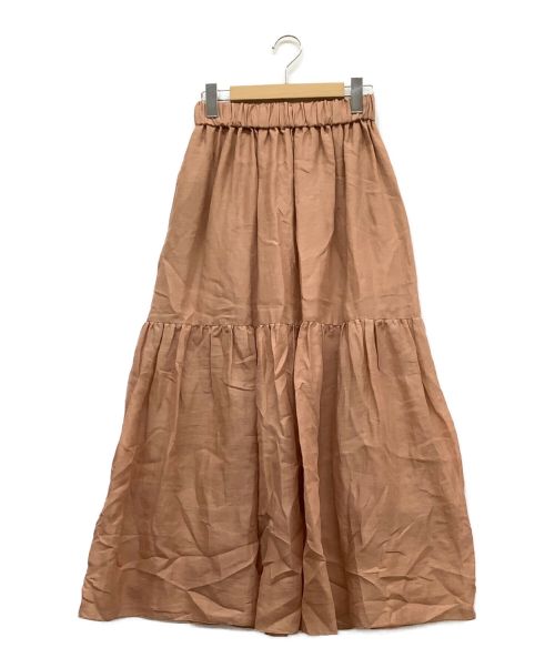 SACRA（サクラ）SACRA (サクラ) ラミーローンダブルギャザーロングイージースカート ピンク サイズ:36 未使用品の古着・服飾アイテム