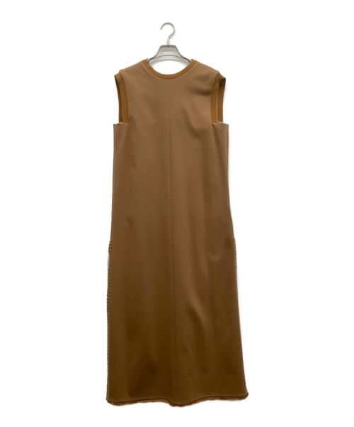 MUVEIL（ミュベール）MUVEIL (ミュベール) ノースリーブワンピース キャメル サイズ:38 未使用品の古着・服飾アイテム
