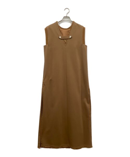 MUVEIL（ミュベール）MUVEIL (ミュベール) ノースリーブワンピース キャメル サイズ:38 未使用品の古着・服飾アイテム