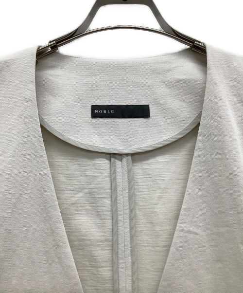 Noble（ノーブル）Noble (ノーブル) ノーカラーコート アイボリー サイズ:36の古着・服飾アイテム