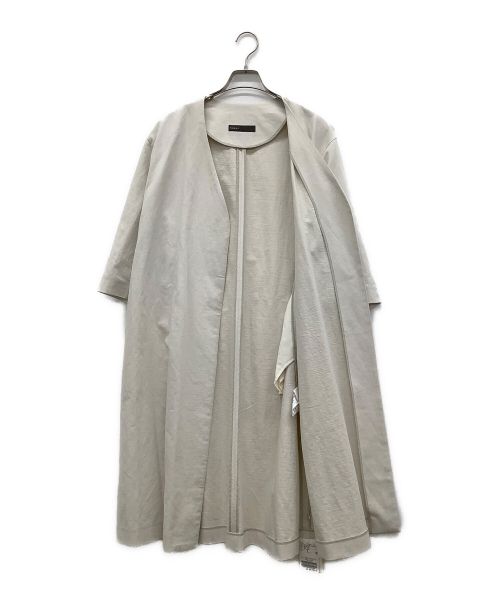 Noble（ノーブル）Noble (ノーブル) ノーカラーコート アイボリー サイズ:36の古着・服飾アイテム