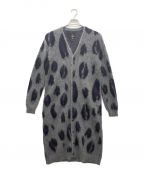 Needlesニードルズ）の古着「Mohair Long Cardigan - Leopard(モヘアロングカーディガン-レオパード）」｜グレー×パープル