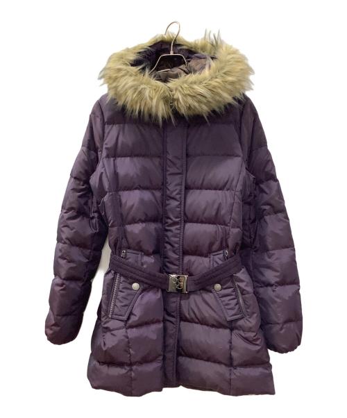 COACH（コーチ）COACH (コーチ) ファーダウンコート パープル サイズ:Sの古着・服飾アイテム
