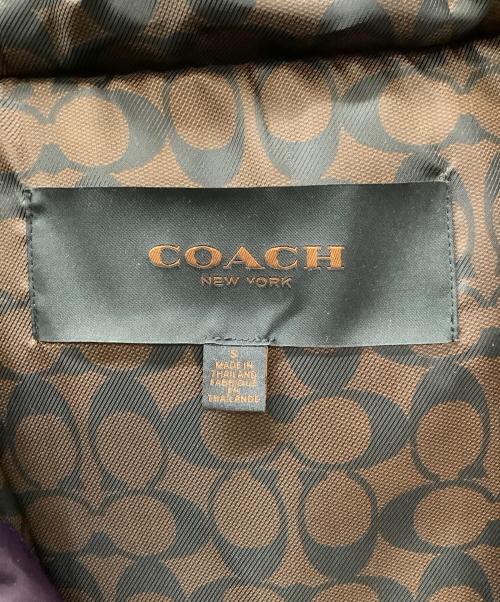 COACH（コーチ）COACH (コーチ) ファーダウンコート パープル サイズ:Sの古着・服飾アイテム