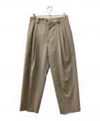 AURALEEオーラリー）の古着「WASHABLE WOOL TROPICAL SLACKS」｜ベージュ