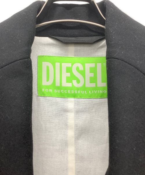 DIESEL（ディーゼル）DIESEL (ディーゼル) ダブルウールコート ブラック サイズ:XSの古着・服飾アイテム