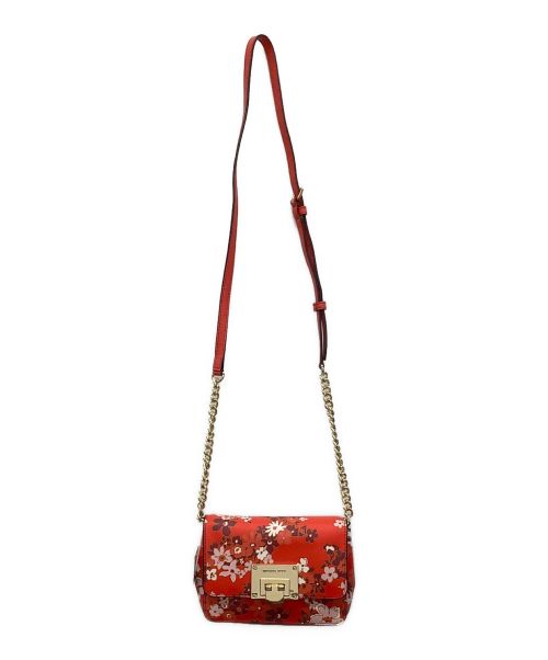 MICHAEL KORS（マイケル・コース）MICHAEL KORS (マイケルコース) ショルダーバッグ レッド×ホワイト 未使用品の古着・服飾アイテム