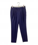 ENFOLDエンフォルド）の古着「ダブルクロスタックアンクルパンツ」｜ネイビー