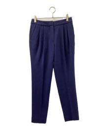 ENFOLD（エンフォルド）の古着「ダブルクロスタックアンクルパンツ」｜ネイビー