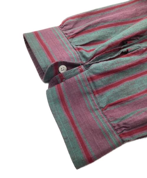 Needles（ニードルズ）Needles (ニードルズ) プルオーバーシャツ レッド×グリーン サイズ:Sの古着・服飾アイテム