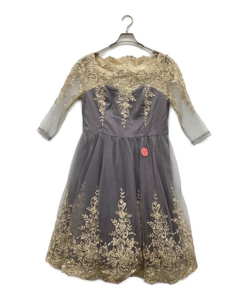 Chi chi（チチ）Chi chi (チチ) チュールドレス ライトグレー サイズ:UK16の古着・服飾アイテム