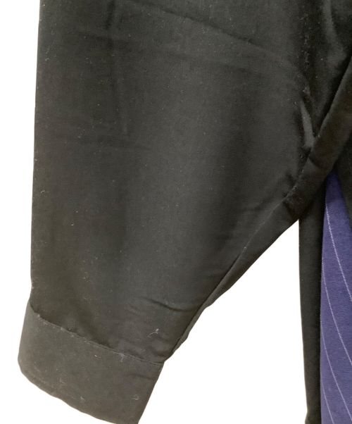 glamb（グラム）glamb (グラム) Double Layered SH/ダブルレイヤードシャツ ネイビー×ブラック サイズ:Mの古着・服飾アイテム