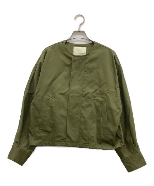 uncrave（アンクレイヴ3.）uncrave (アンクレイヴ) ノーカラージャケット オリーブ サイズ:1の古着・服飾アイテム