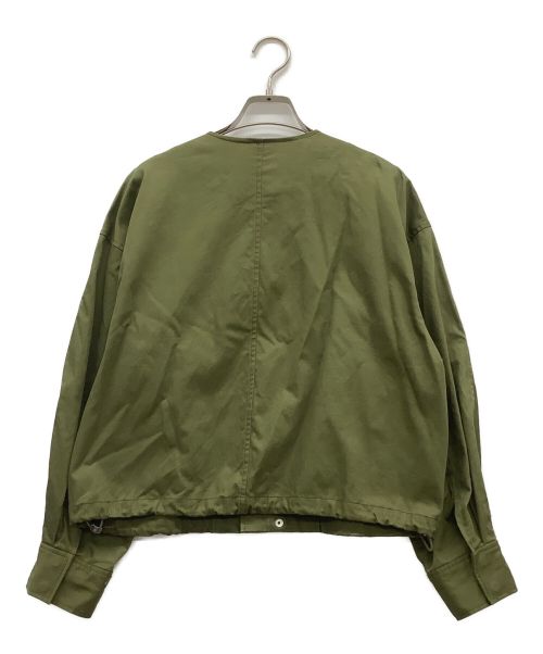 uncrave（アンクレイヴ3.）uncrave (アンクレイヴ) ノーカラージャケット オリーブ サイズ:1の古着・服飾アイテム