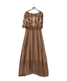 azalearose（アザレアローズ）の古着「レース袖付きOP」｜ブラウン