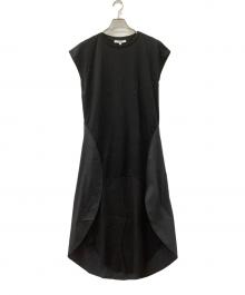 UN3D.（アンスリード）の古着「メッシュ切替サークルカットワンピース」｜ブラック