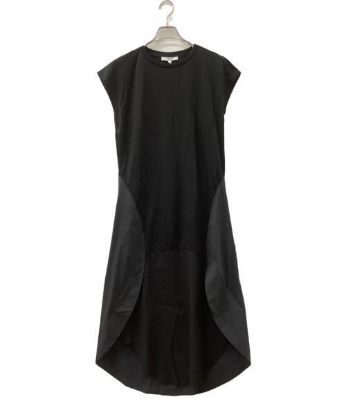 UN3D.（アンスリード）UN3D. (アンスリード) メッシュ切替サークルカットワンピース ブラック サイズ:36の古着・服飾アイテム