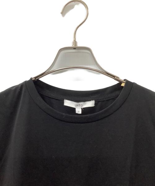 UN3D.（アンスリード）UN3D. (アンスリード) メッシュ切替サークルカットワンピース ブラック サイズ:36の古着・服飾アイテム