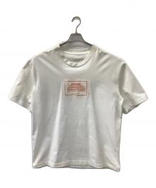 Maison Margiela（メゾンマルジェラ）の古着「19SS “Caution”Big Tee-」｜ホワイト×レッド