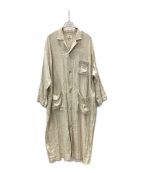 Snow peakスノーピーク）の古着「コットンリネンドビーロングシャツ」｜ベージュ