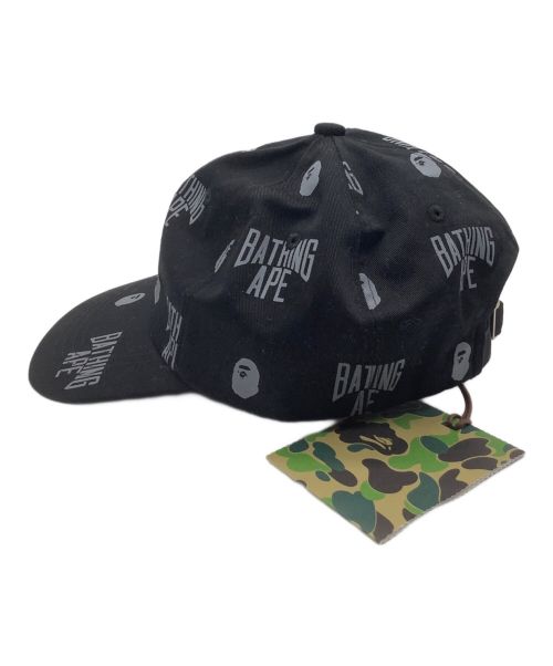 A BATHING APE（ア ベイシング エイプ）A BATHING APE (アベイシングエイプ) モノグラムパネルキャップ ブラックの古着・服飾アイテム