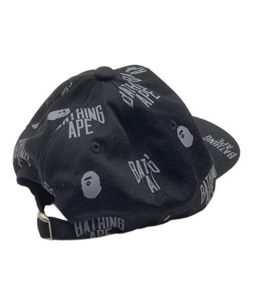 A BATHING APE（ア ベイシング エイプ）A BATHING APE (アベイシングエイプ) モノグラムパネルキャップ ブラックの古着・服飾アイテム
