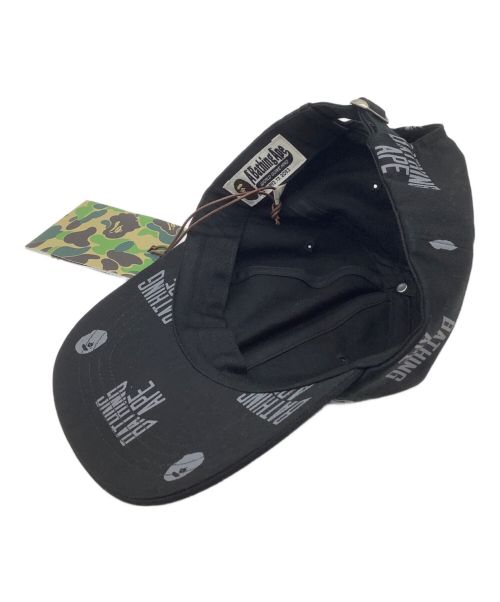 A BATHING APE（ア ベイシング エイプ）A BATHING APE (アベイシングエイプ) モノグラムパネルキャップ ブラックの古着・服飾アイテム