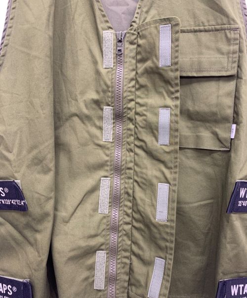 WTAPS（ダブルタップス）WTAPS (ダブルタップス) ロゴデザインベスト オリーブ サイズ:02の古着・服飾アイテム