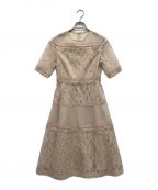 CELFORDセルフォード）の古着「オーナメントコンビドレス」｜ブラウン