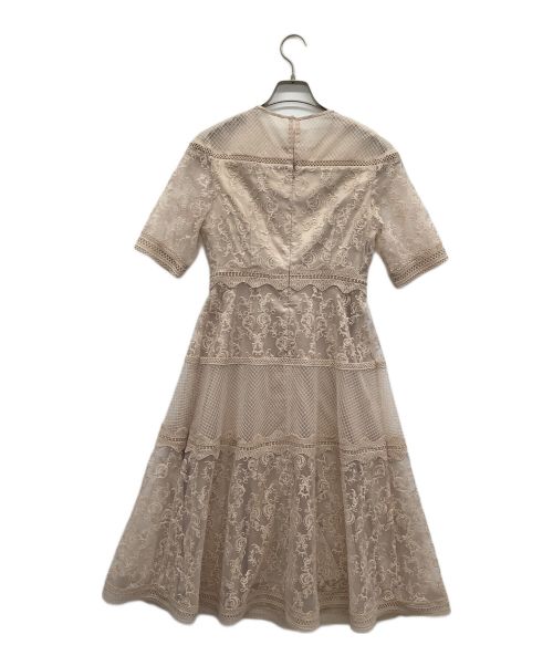 CELFORD（セルフォード）CELFORD (セルフォード) オーナメントコンビドレス ブラウン サイズ:36の古着・服飾アイテム