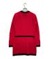 CHANEL (シャネル) カシミヤニットワンピース レッド×ブラック サイズ:40：120000円