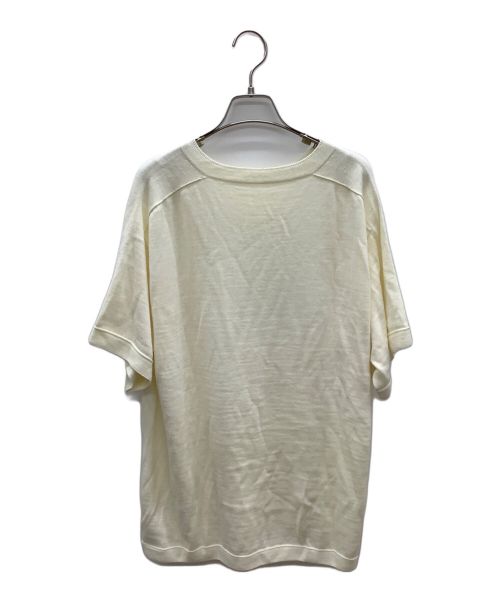 NATURAL WORKS（ナチュラル ワークス）NATURAL WORKS (ナチュラル ワークス) ホールガーメントハーフスリーブニット オフホワイト サイズ:M 未使用品の古着・服飾アイテム