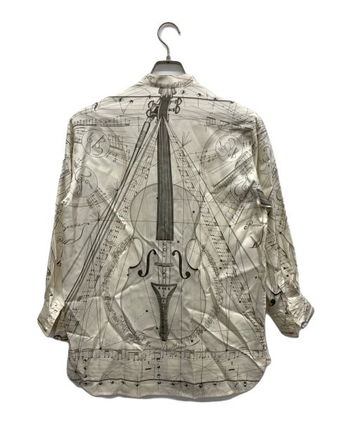 HERMES（エルメス）HERMES (エルメス) シルクバンドカラーシャツ アイボリー サイズ:38の古着・服飾アイテム