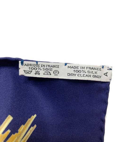 HERMES（エルメス）HERMES (エルメス) シルクスカーフ ネイビーの古着・服飾アイテム