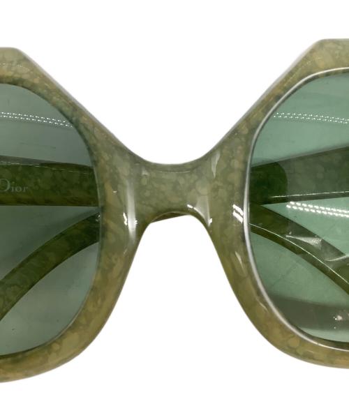 Christian Dior（クリスチャン ディオール）Christian Dior (クリスチャン ディオール) ヴィンテージフレームサングラス オリーブの古着・服飾アイテム