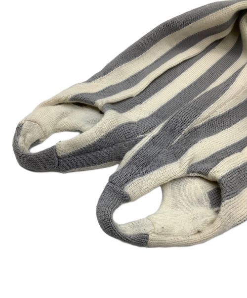 UNDERCOVER（アンダーカバー）UNDERCOVER (アンダーカバー) ストライプニットスキニーパンツ グレー×ベージュ サイズ:1の古着・服飾アイテム