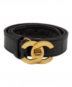 CHANELシャネル）の古着「ココマークバックル ターンロック」｜ブラック