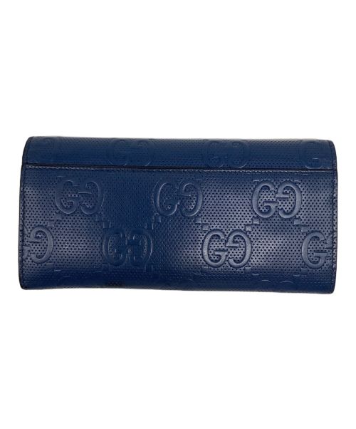 GUCCI（グッチ）GUCCI (グッチ) 長財布 ブルーの古着・服飾アイテム