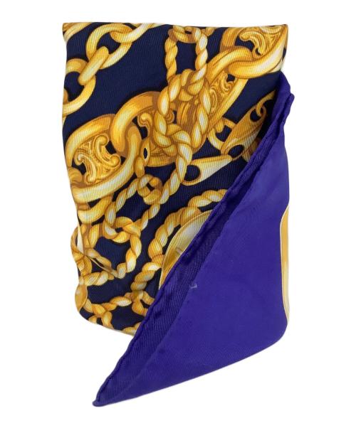 CELINE（セリーヌ）CELINE (セリーヌ) ジュエリーモチーフ ゴールド×ブルーの古着・服飾アイテム