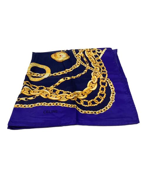 CELINE（セリーヌ）CELINE (セリーヌ) ジュエリーモチーフ ゴールド×ブルーの古着・服飾アイテム