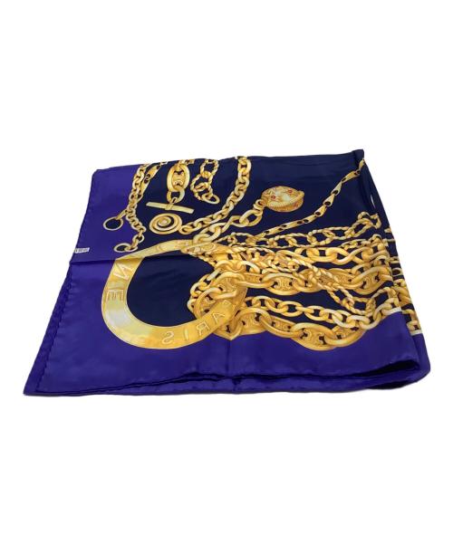 CELINE（セリーヌ）CELINE (セリーヌ) ジュエリーモチーフ ゴールド×ブルーの古着・服飾アイテム