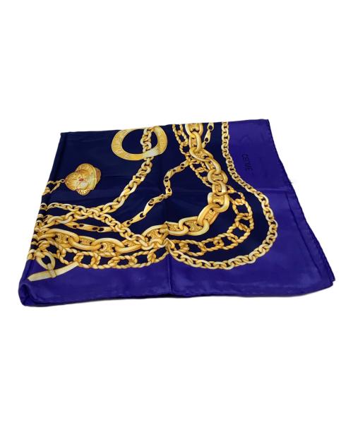 CELINE（セリーヌ）CELINE (セリーヌ) ジュエリーモチーフ ゴールド×ブルーの古着・服飾アイテム