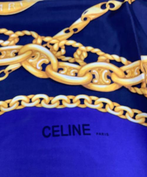 CELINE（セリーヌ）CELINE (セリーヌ) ジュエリーモチーフ ゴールド×ブルーの古着・服飾アイテム