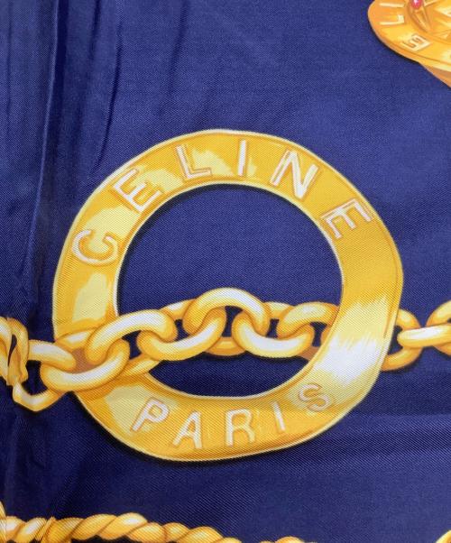 CELINE（セリーヌ）CELINE (セリーヌ) ジュエリーモチーフ ゴールド×ブルーの古着・服飾アイテム