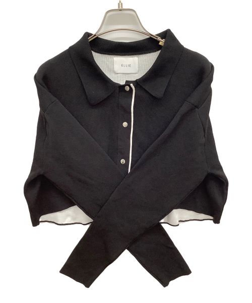 ELLIE（エリー）ELLIE (エリー) クロップドニット ブラック サイズ:Fの古着・服飾アイテム