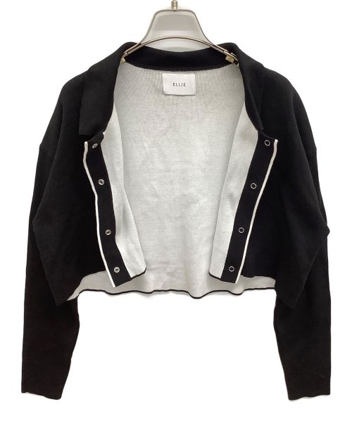ELLIE（エリー）ELLIE (エリー) クロップドニット ブラック サイズ:Fの古着・服飾アイテム