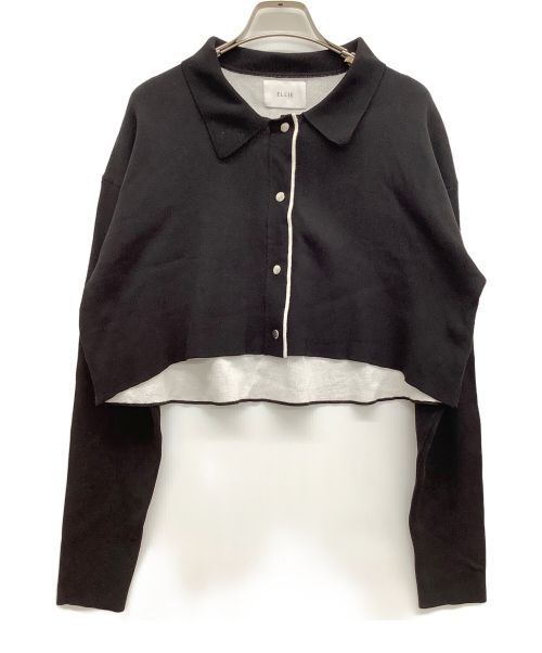 ELLIE（エリー）ELLIE (エリー) クロップドニット ブラック サイズ:Fの古着・服飾アイテム